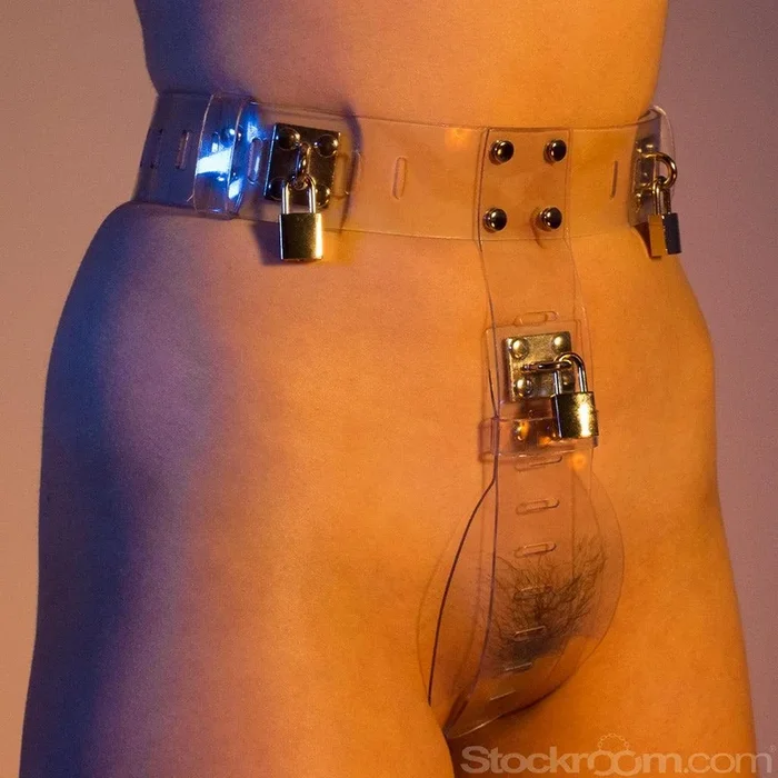 Clear CTRL Deluxe Locking Chastity Belt