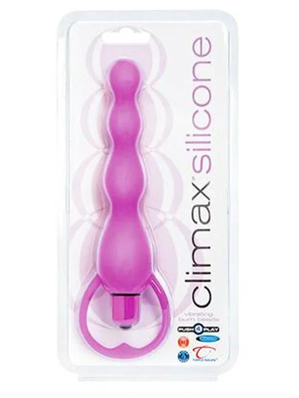 Climax Silicone Vibrating Anal Beads Purple