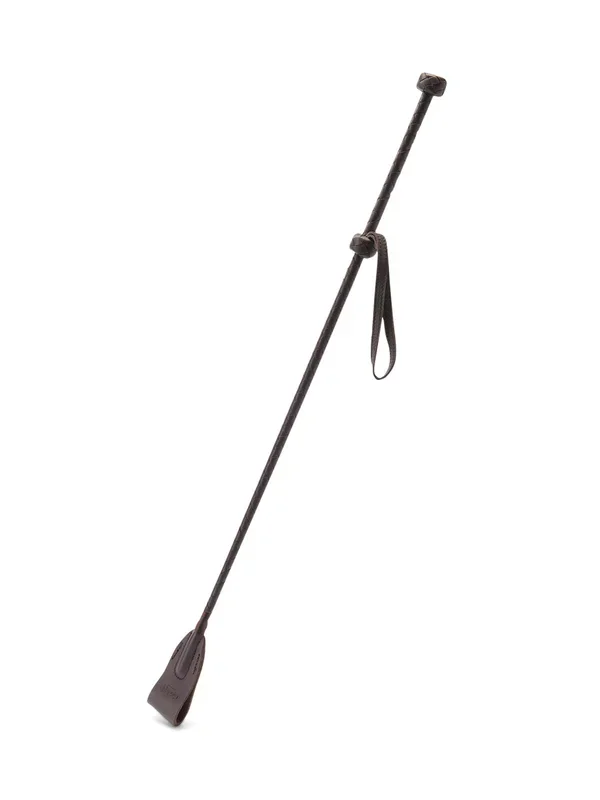 Coco de Mer Leather Riding Crop Brown