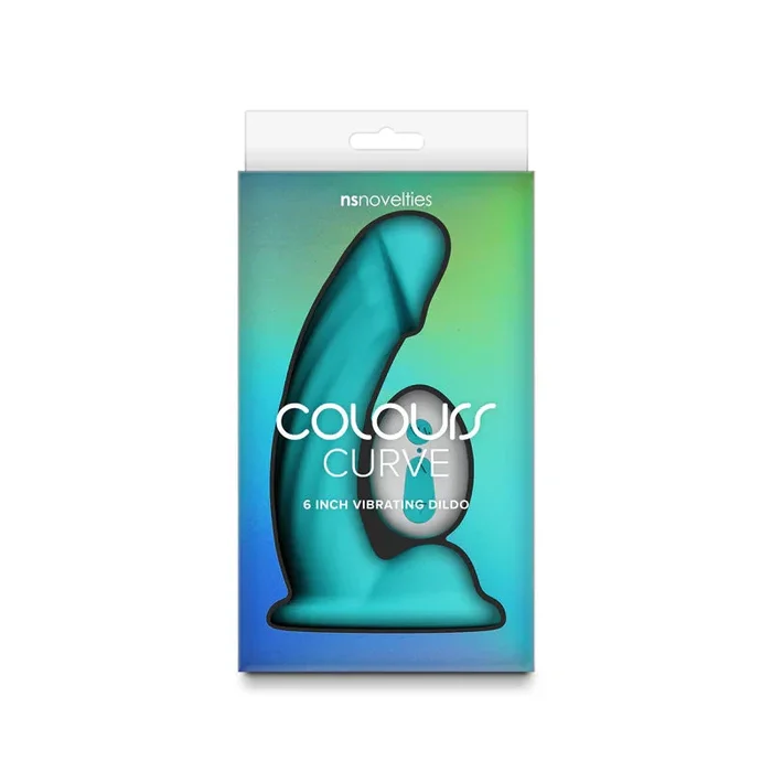 Colours ‘Curve’ Vibrating 6″ Dildo -Teal