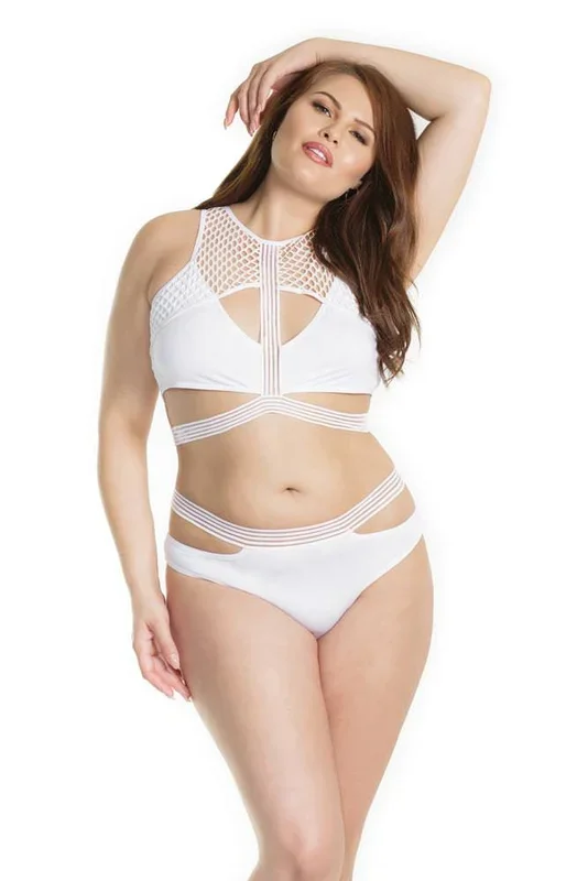 Coquette – 7210X – Bra & Panty Set – White – OS/XL