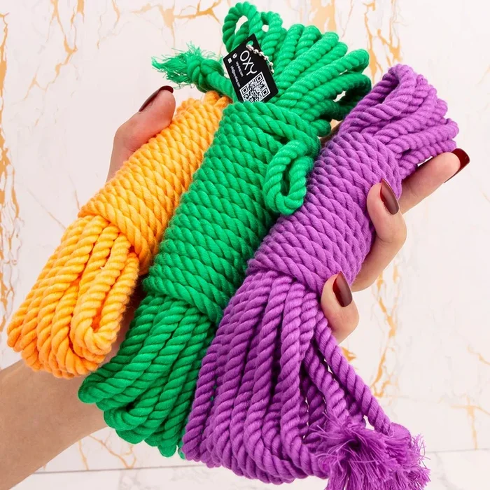 Corda bondage in seta di bambù multicolore – 8 metri