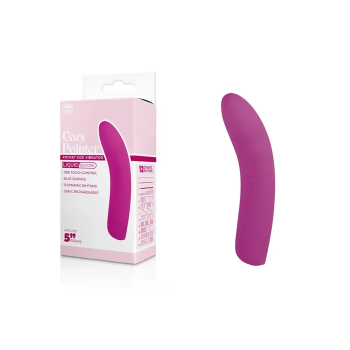 Cozy Pointer – Pink – Pink 12.7 USB Rechargeable Mini Vibrator