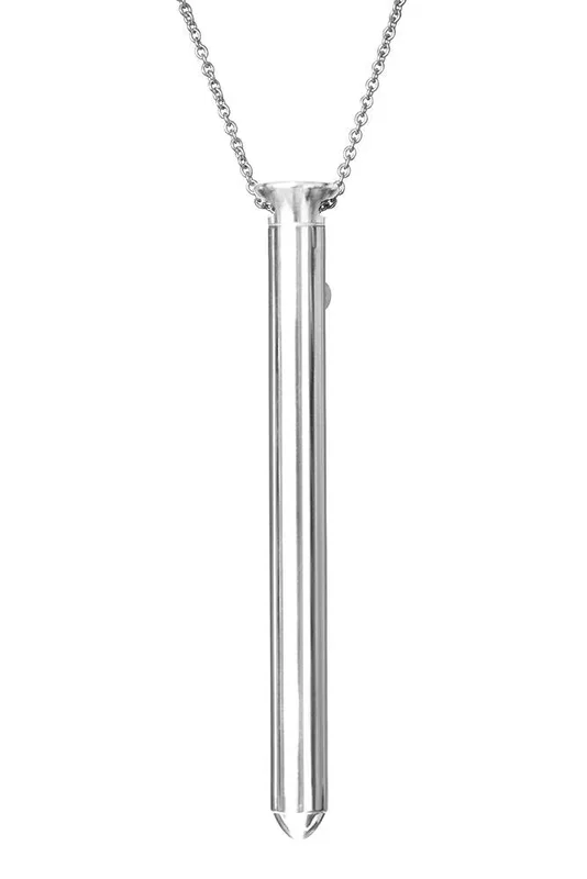 Crave – Vesper Bullet Vibrator Necklace – Silver