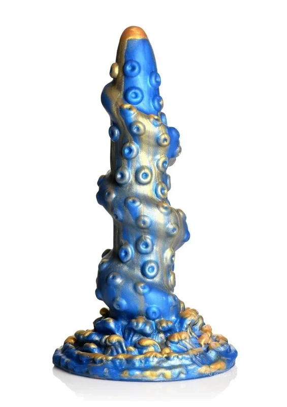 Creature Cocks Lord Kraken Silicone Dildo – Blue/Gold