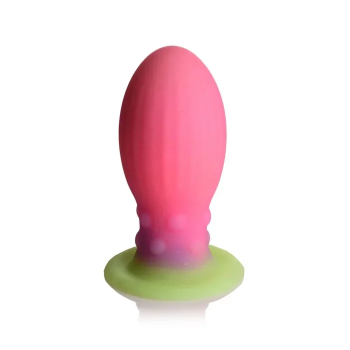 Creature Cocks Xeno Egg Glow In The Dark Silicone Butt Plug Pink