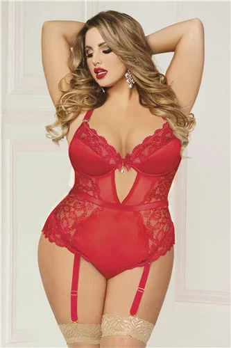 Crimson Crush Teddy 10827X-Red-1X/2X (H)