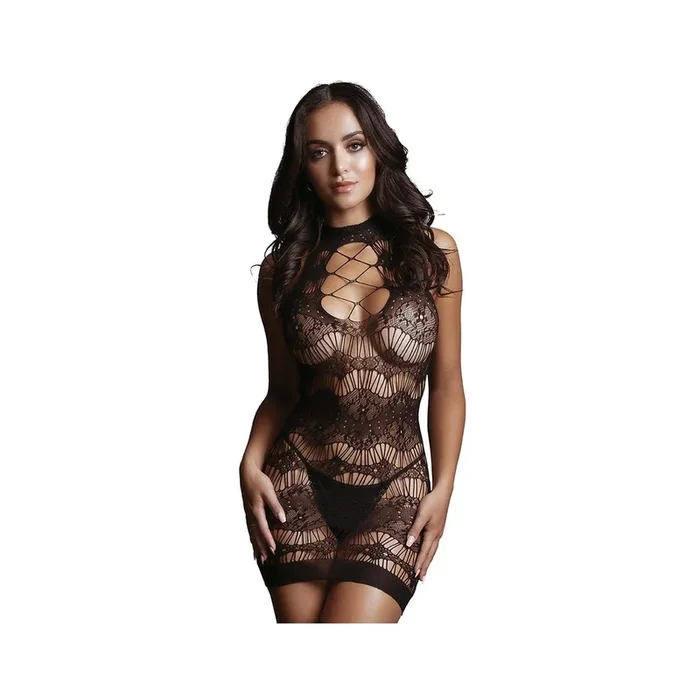 Criss Cross Neck Mini Dress