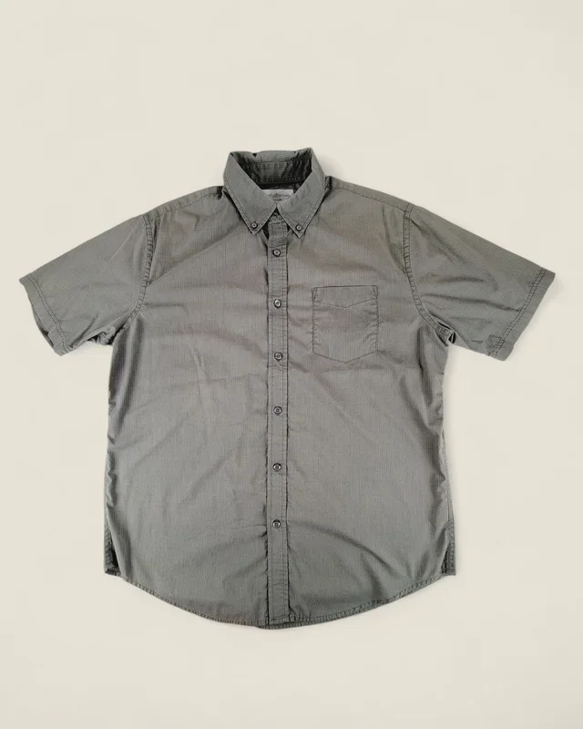 CROFT & BARROW GREEN DRESS SHIRT MENS LARGE PRE-LOVED