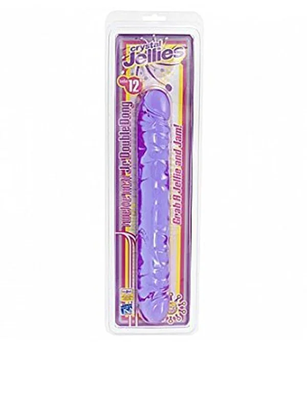 Crystal Jellies 12in Jr Double Dong Purple