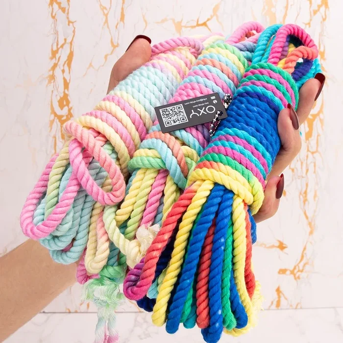 Cuerda Kinbaku de Seda Color Arco Iris – 8 metros