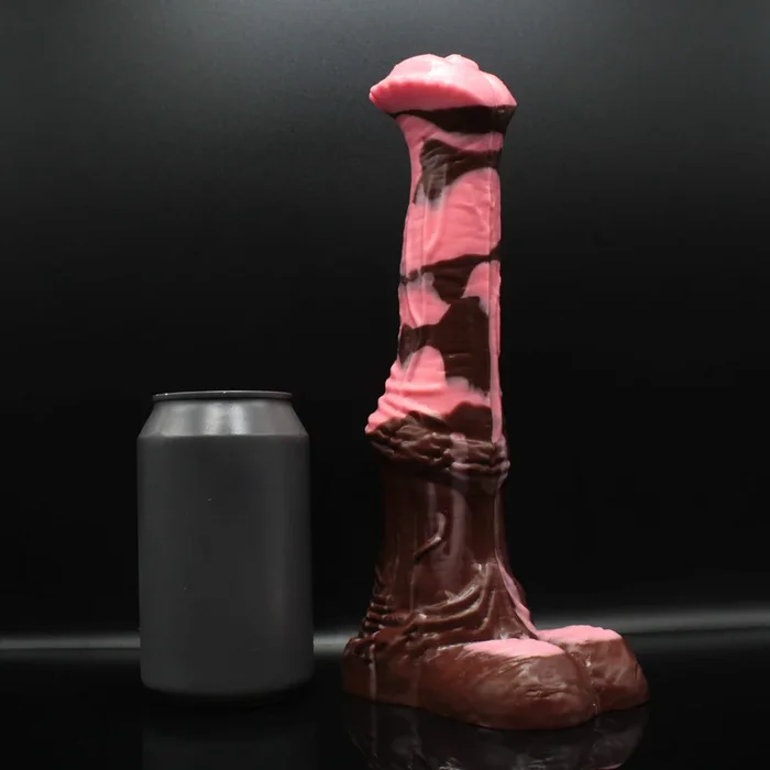 Custom Mustang Fantasy Dildo in Platinum Silicone