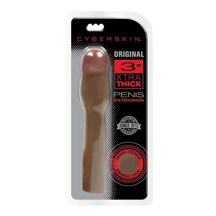 CyberSkin Original 3 inch Xtra Thick Penis Extension Dark