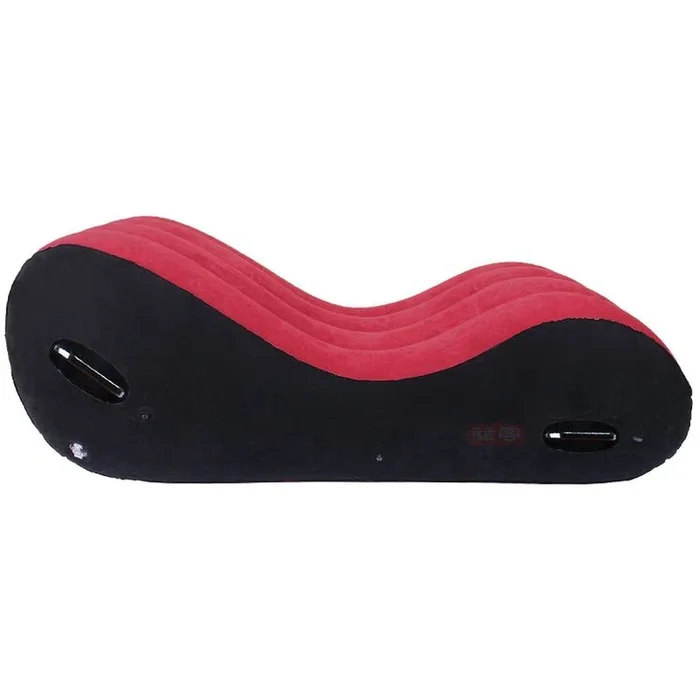 Daytona Inflatable Suede Love Lounge with Handrail., Large (1.5m), Red