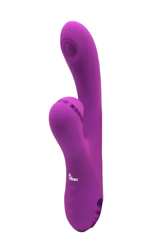 Dazzle – Berry – Rechargeable Thumping and Suction Rabbit Vibrator