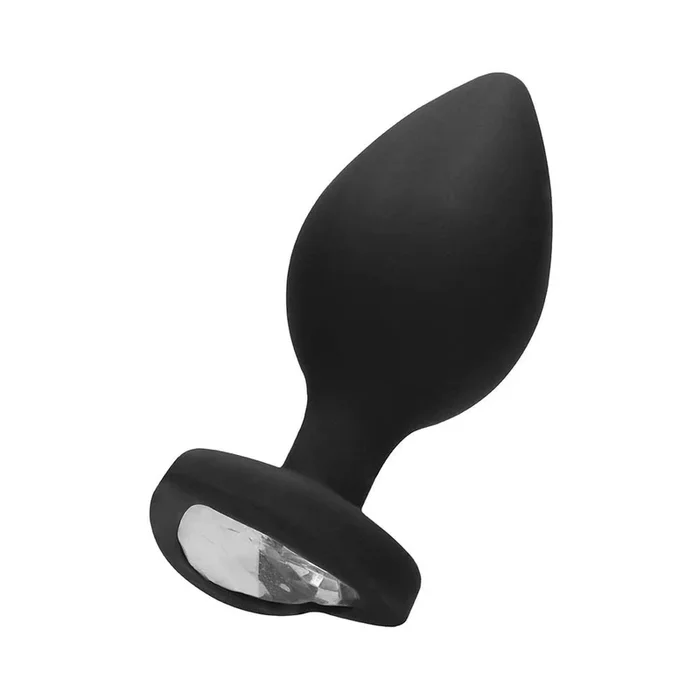 Diamond Heart Butt Plug – XL – Black
