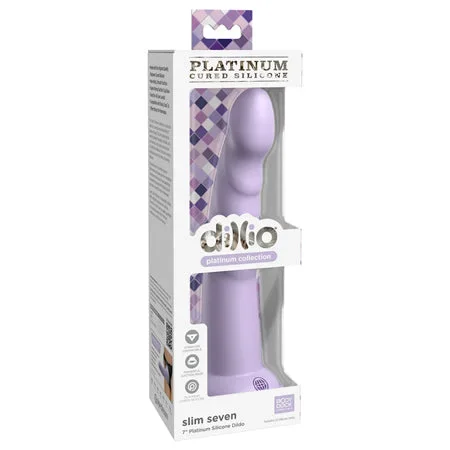 Dillio Platinum 7′ Slim Seven Silicone Dildo – Purple