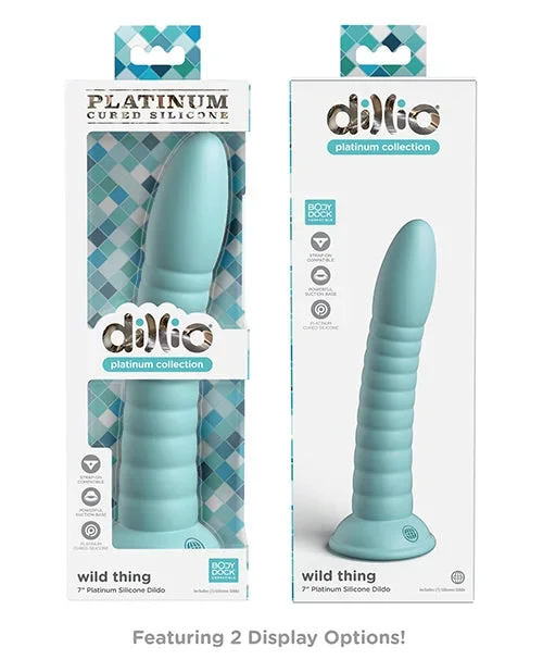 Dillio Platinum 7″ Wild Thing Silicone Dildo – Teal