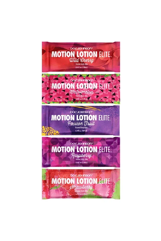 Doc Johnson – Motion Lotion Elite Flavored Lubricant – Singles – Assorted