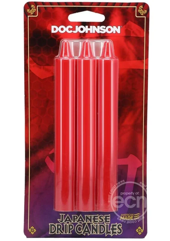 Doc Johnson Japanese Drip Candles – 3 Pack – Red