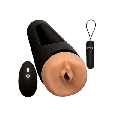 Doc Johnson Main Squeeze The Original Vibro Variable Pressure Remote Control Vibrating UltraSkyn Realistic Vagina Stroker