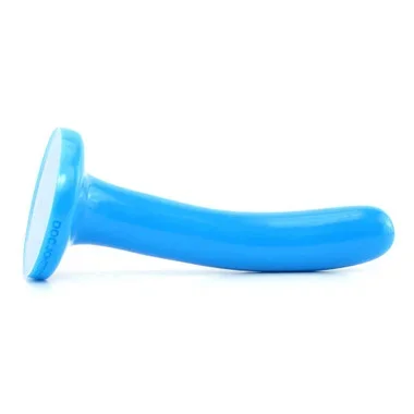 Doc Johnson Platinum Premium Silicone The Slim Curved Dildo Blue