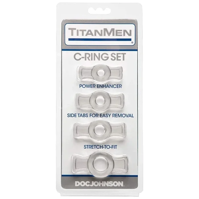Doc Johnson TitanMen Cock Ring Set Clear
