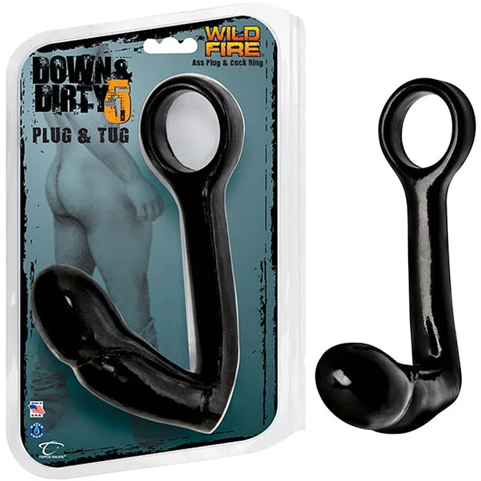 Down & Dirty 5″ Plug & Tug, Ass Plug & Cock Ring