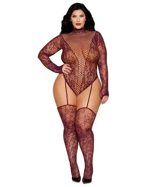 Dreamgirl Bodystocking Cherry Lacquer Q/S