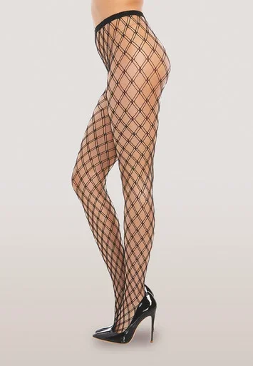 Dreamgirl Double Knitted Fence Net Pantyhose