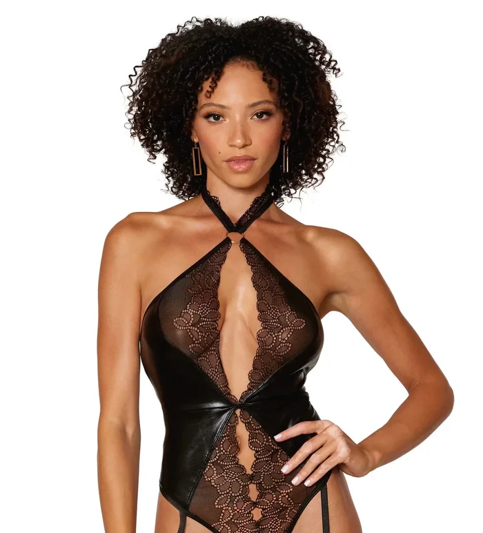 Dreamgirl® Fetish Lace Garter Teddy