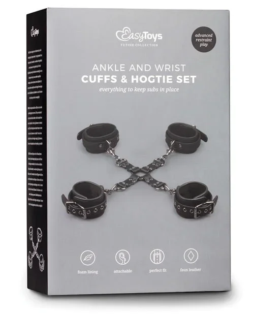 Easy Toys Hogtie with Hand & Ankle Cuffs – Black
