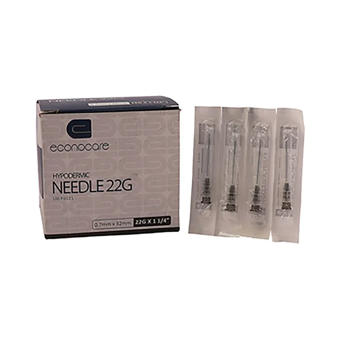 Econocare Needle 22g x 32mm Black 100 Pack