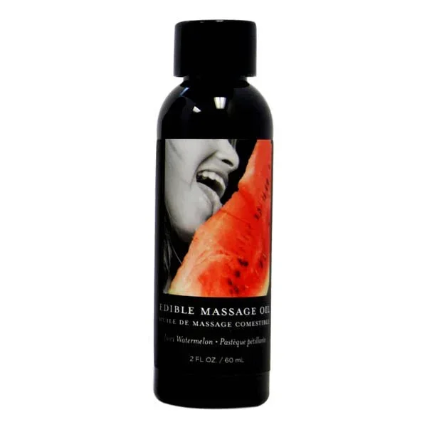 Edible Massage Oil – Juicy Watermelon Flavoured – 59 ml Bottle