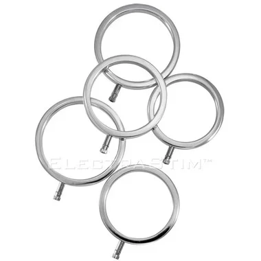 ElectraStim ElectraRings Solid Aluminum Penis Rings 5-pack