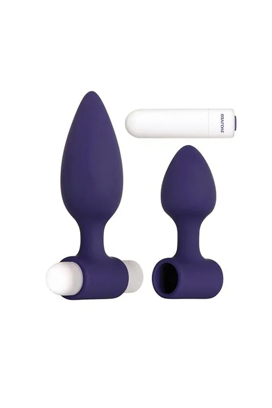 Evolved – Dynamic Duo Butt Plug Set – Purple