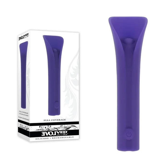 Evolved FULL COVERAGE – Purple 11.9 cm USB Rechargeable Bullet