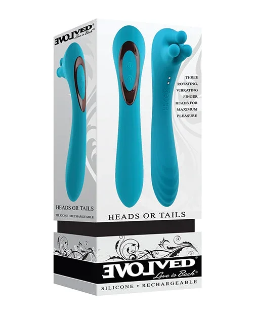 Evolved Heads Or Tails Rechargeable Vibrator – Teal