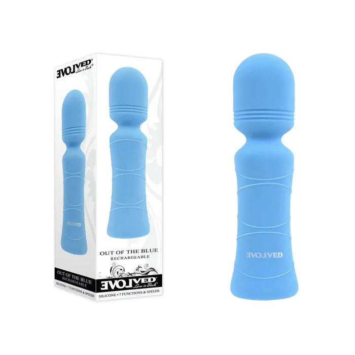 Evolved Out Of The Blue – Blue 10.5 cm USB Rechargeable Mini Massager Wand