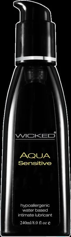 Experience Sensual Pleasure with Wicked Aqua Sensitive Lubricant 8 Oz