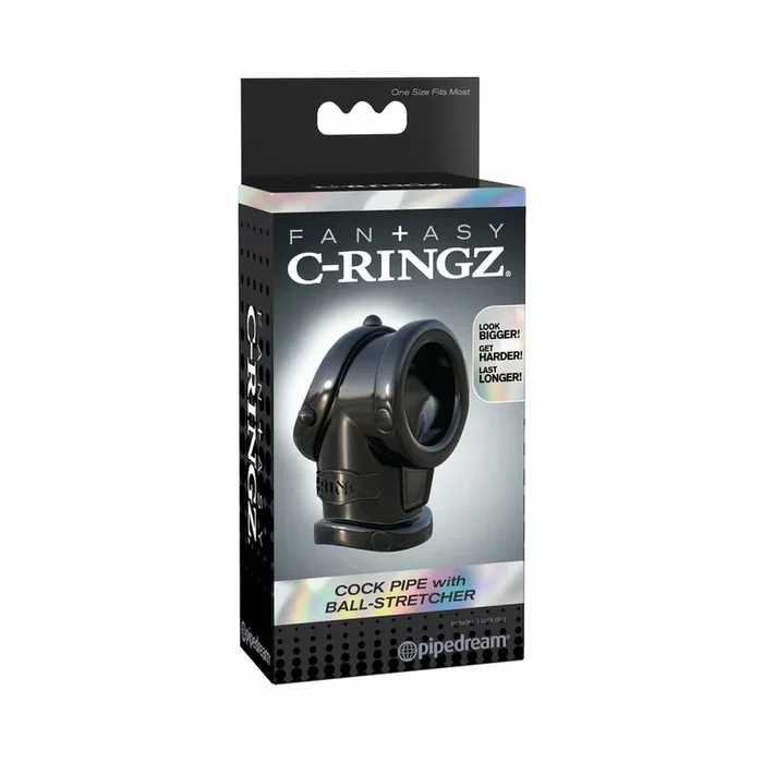 Fantasy C-Ringz Cock Pipe With Ball Stretcher Sling Black