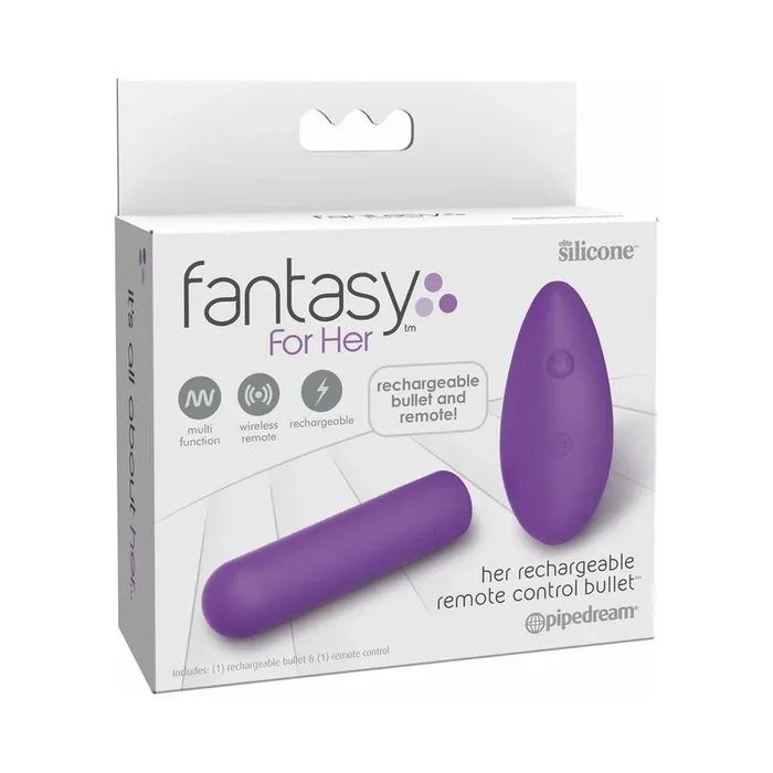 Fantasy For Her Her Rechargeable Remote Control Bullet Silicone Vibrator Purple