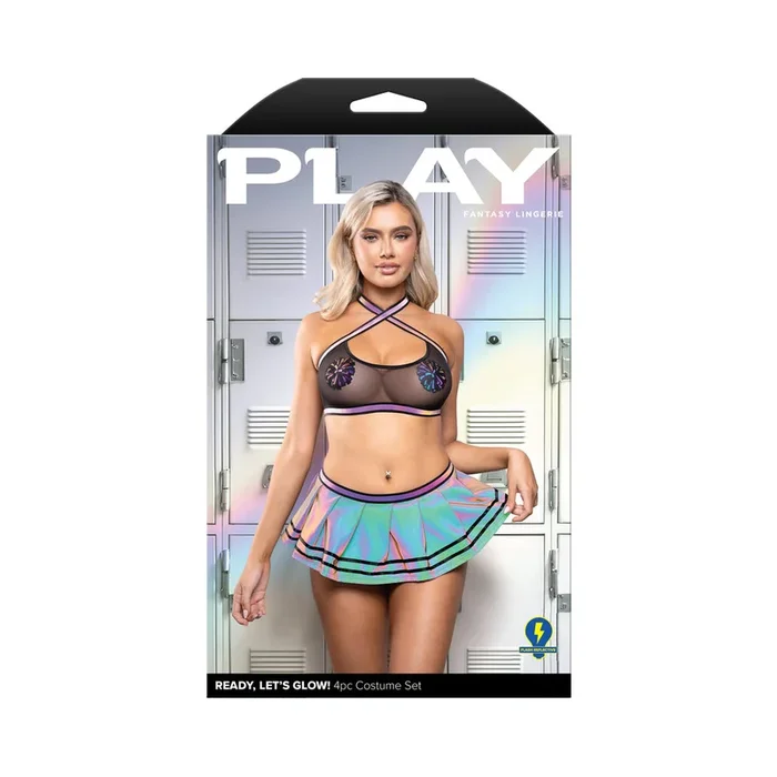 Fantasy Lingerie Play Ready, Let’s Glow! 5-Piece Costume Set M/L