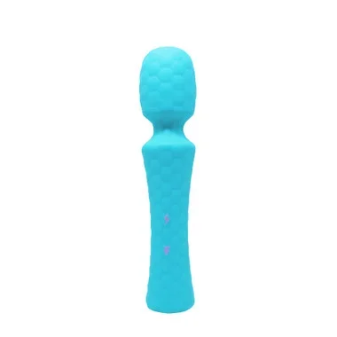 FemmeFunn Ultra Wand 10-function Rechargeable Silicone Massager with Turbo Boost Turquoise
