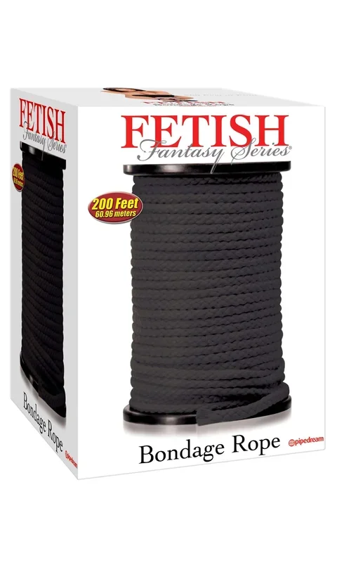 FETISH FANTASY BONDAGE ROPE BLACK 200 FEET