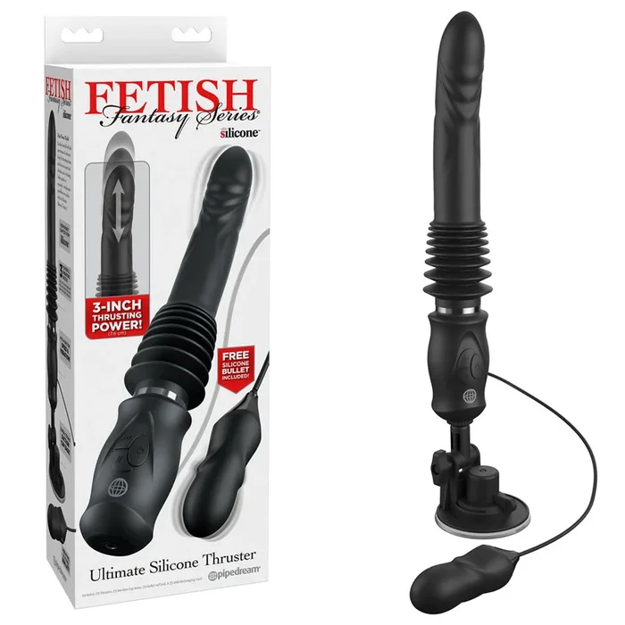 FFS Ultimate Silicone Thruster – Black – Black USB Rechargeable Thrusting Vibrator