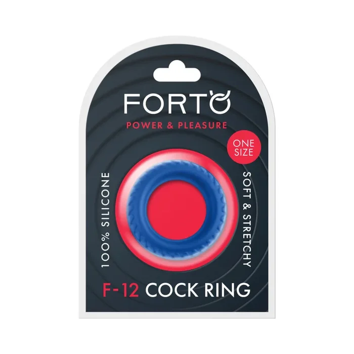 Forto F-12 Liquid Silicone Cockring 35mm Blue