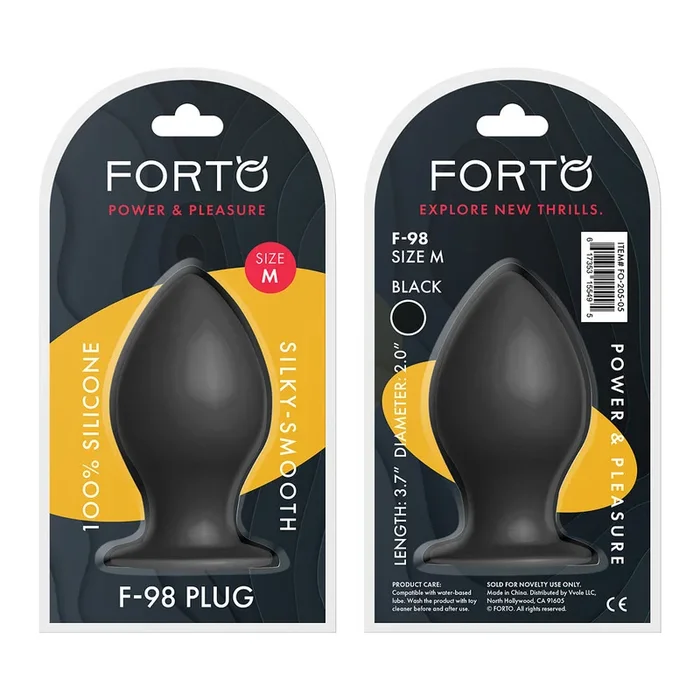 FORTO F-98 Anal Plug – Black Medium