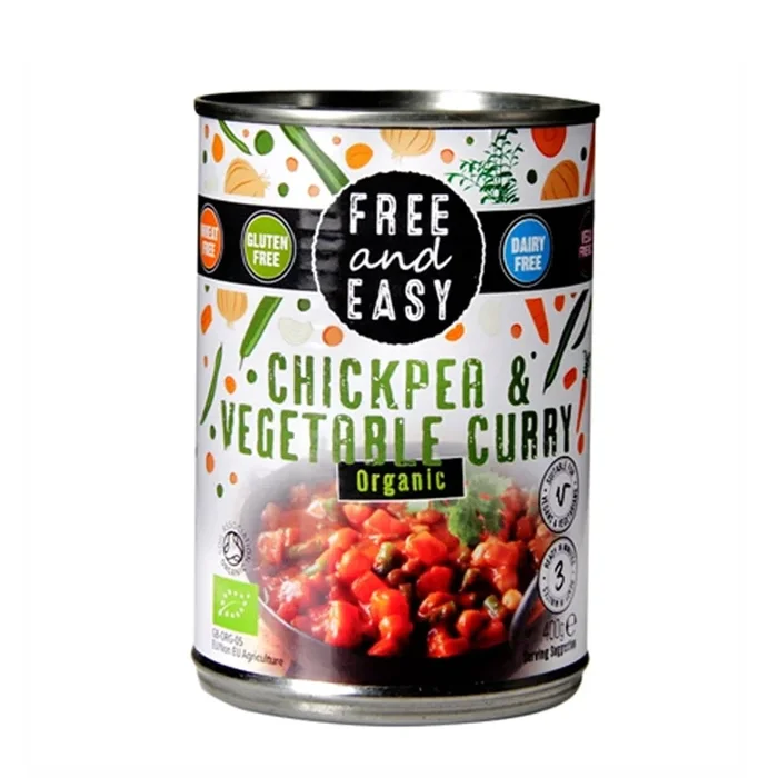 Free & Easy Organic Chickpea & Vegetable Curry