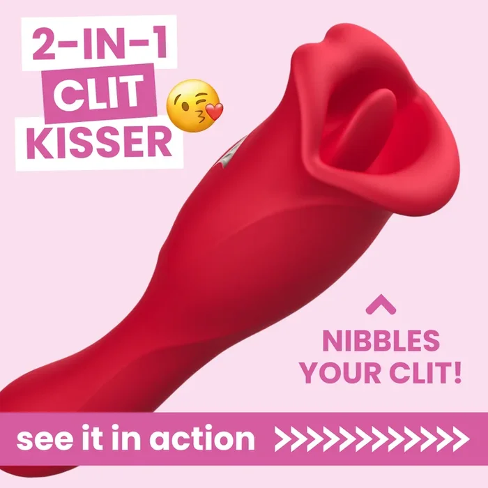 French Kiss Duo – Dual-End G-Spot & Licking and Kissing Vibrator